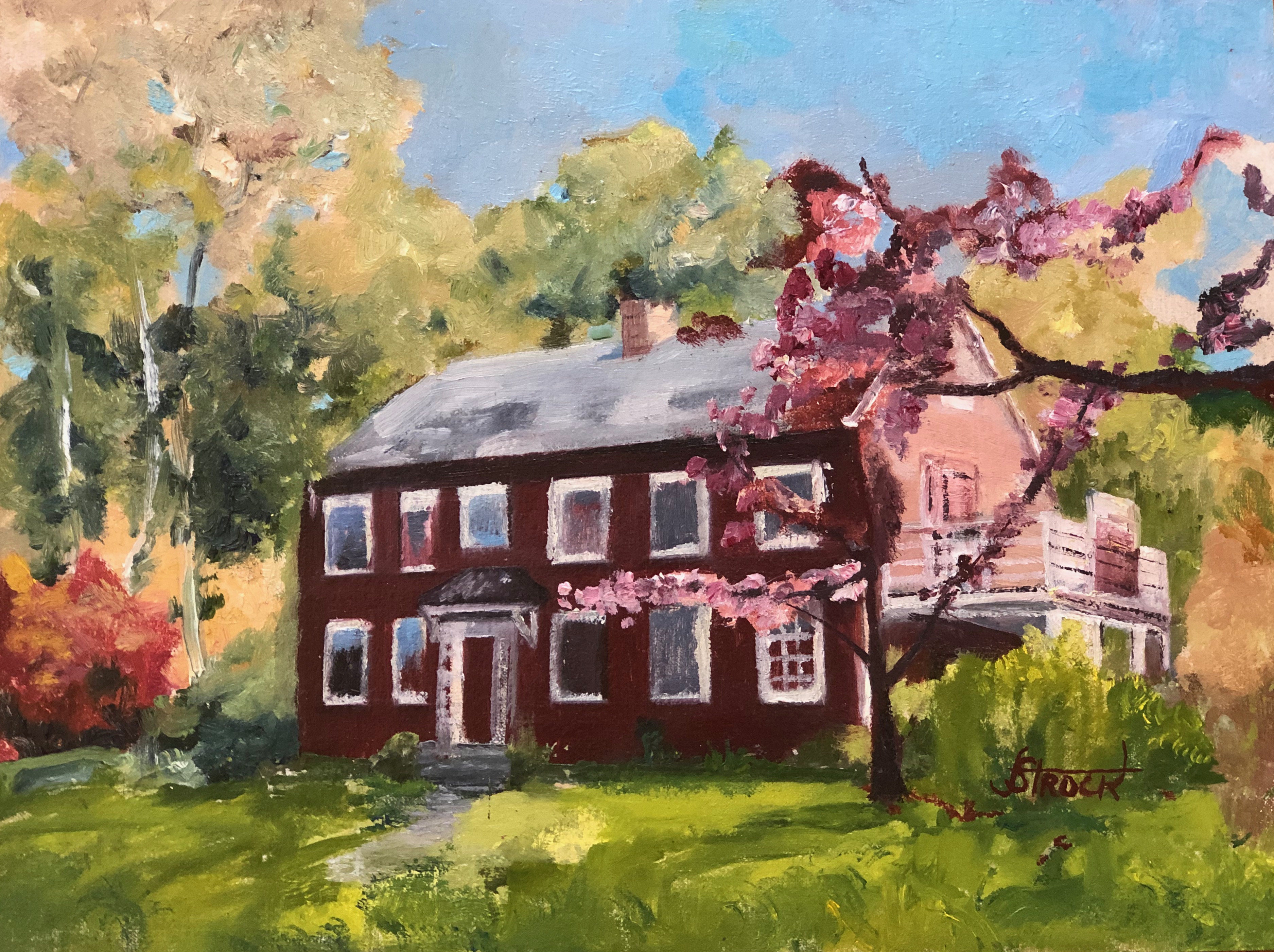 Memories of Bronxville, 9 x 12 inches, oil on birch wood panel
